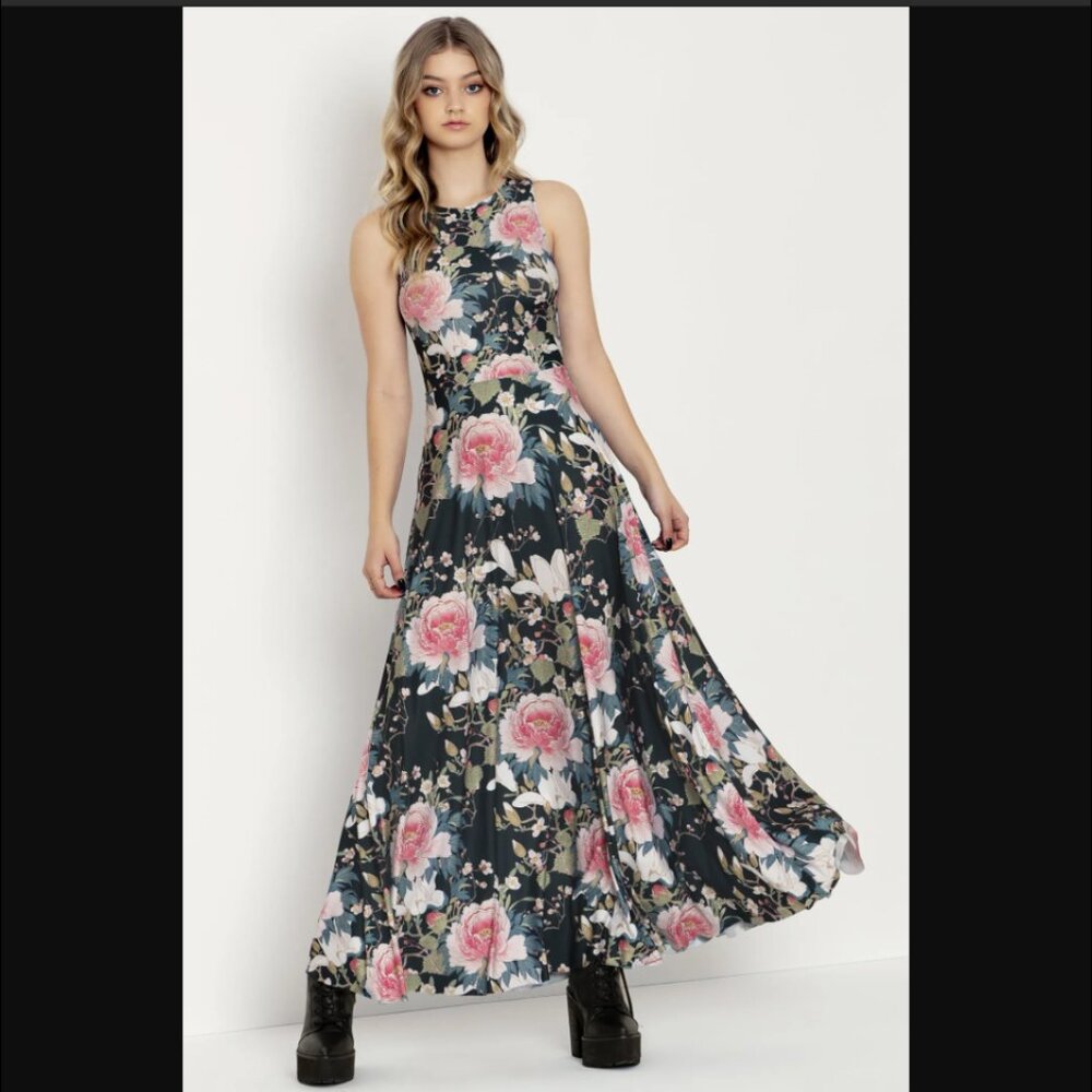 Blackmilk Koson Flowers Princess Maxi Dress